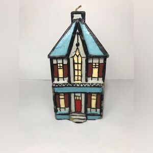 ROBERT ALAN CANDLE Co. house home Christmas vintage blue Xmas Candle